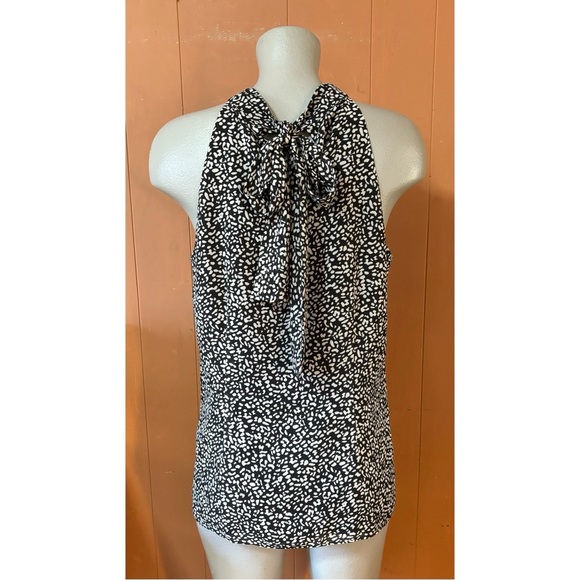 NWT Talbots Animal Print Halter Top with Tie Neck, 10 - Picture 4 of 9